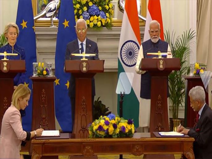 India-EU ink Security and Defence Partnership; other key MoUs include green hydrogen task force, mobility